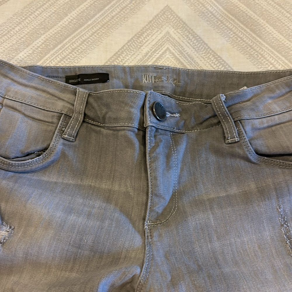 Kut from the Kloth Women’s Grey Brigitte Ankle Skinny Jeans - Size 4 - Picture 3 of 7